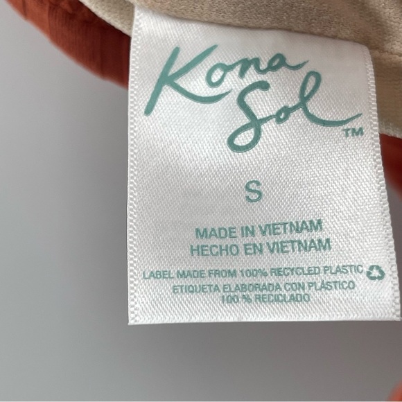 NWOT Kona Sol Ribbed Knit One Piece Swimsuit Size Small - Picture 10 of 11